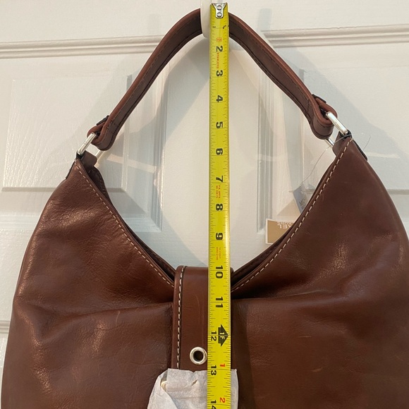 Michael Kors Vintage Hutton Large Hobo Bag in Chocolate Brown Leather NWT - Picture 4 of 9